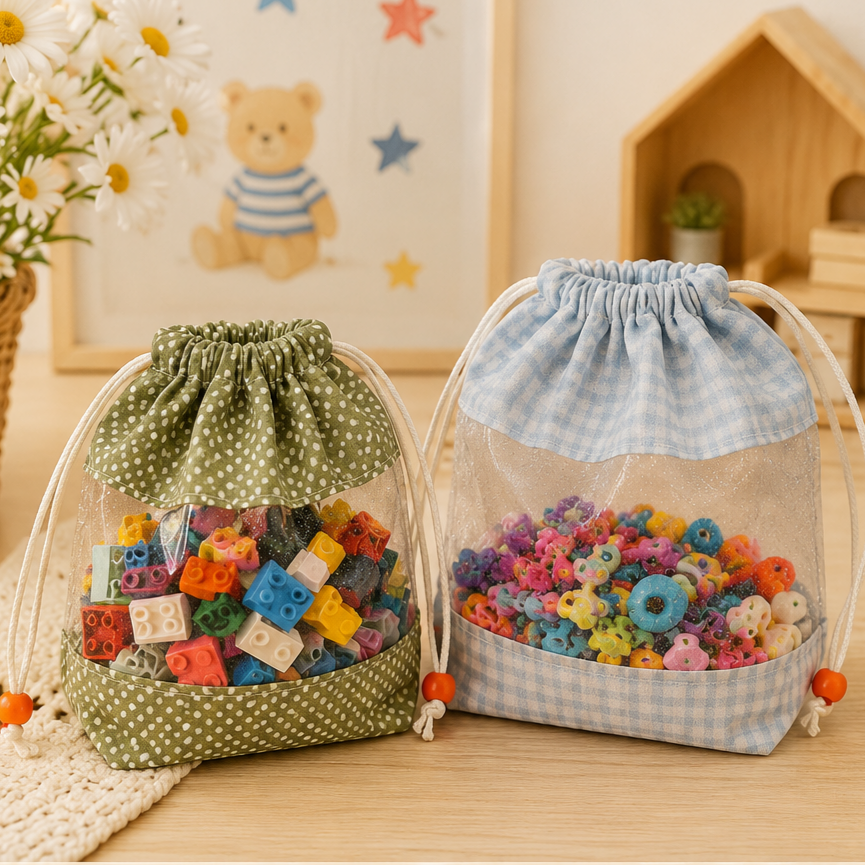 باکس پارچه‌ای Golden Handmade مدل کودک، مناسب لگو و اسباب‌بازی‌های ریز | کد 0013